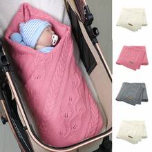 Knitted Baby Blankets Newborn Baby Stroller Bedding Quilts Cotton Toddler Kids Swaddling Wrap Unisex Infant Blankets 100*80cm 2024 - buy cheap
