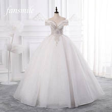Женское кружевное свадебное платье Fansmile, винтажное бальное платье из фатина, свадебное платье принцессы, модель 2020 2024 - купить недорого
