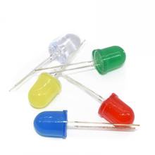 500pcs 8mm LED Diode 8 mm Assorted Kit White Green Red Blue Yellow DIY F8 Light Emitting Diode 2024 - buy cheap