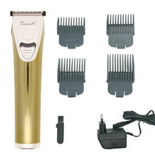 Máquina de cabelo e barba profissional, aparador elétrico para homens, recarregável, à prova d'água, barbeador 2024 - compre barato