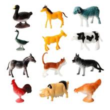 12 шт., пластиковые фигурки животных в ассортименте, для детей 2024 - купить недорого