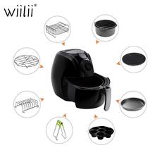 Wiilii Air Fryer Accessories Non-stick Barbecue BBQ Rack Toast Holder Pizza Rack Bakeware Roaster Oven Cooking Tools 2024 - buy cheap