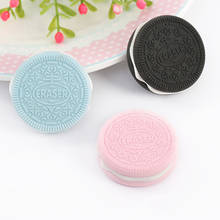 1PC New Hot Cute Eraser Chocolate Cake Sandwich Biscuit Cookie Modeling School Supplies Dessert Style Students Rubber 2024 - buy cheap