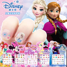 Adesivos de unhas da disney, 5 peças, frozen, elsa, mickey, minnie, disney, princesas ariel, belle, brinquedo de maquiagem, crianças, adoráveis, brinquedo adesivo de presente 2024 - compre barato