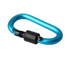 1/2/5pcs Dia 8mm Colorful Aluminium Alloy Carabiner Multi-function Tool Mountaineering Buckle With Lock Camping Hook 2024 - buy cheap