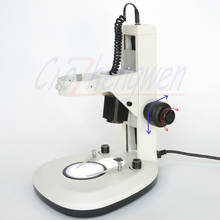 FYSCOPE-Soporte de mesa para microscopio con luces LED superiores e inferiores, brazo de enfoque grueso/fino, nuevo 2024 - compra barato