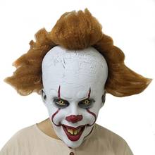 2021 Stephen King's It Mask Pennywise Horror Clown Joker Mask Clown Latex Mask Halloween Cosplay Costume Props Hotsale 2024 - buy cheap