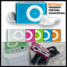 100p! Мини MP3-плеер с металлическим корпусом, внешний вставленный SD/TF, поддержка 1-8 ГБ (без SD/TF-карты), наушники + USB-кабель + кристальная коробка 2024 - купить недорого