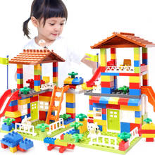 89pcs DIY Colorful City House Roof Big Particle Building Blocks Castle Toy For Children Compatible with Big Size Brick 2024 - buy cheap