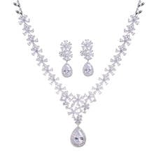 Bettyue Fashion Arrival Flower Shape Cubic Zircon Jewelry Set For Women Nioble Necklace And Eariing Elegant Ornament Party Gift 2024 - buy cheap