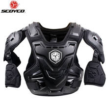 Scoyco motocicletas motocross peito protetor de volta armadura colete corrida proteção corpo guarda mx armadura preto A-07 2024 - compre barato