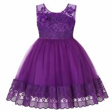 Hetiso Kids Hollow Shoulder Lace Hem Girls Party Dress Summer Princess Sleeveless Cute A Line Children Wedding Dresses For Kids 2024 - buy cheap