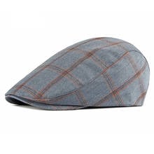 Gatsby Cap Plaids Beret Hat Men British Style Male Falt Cap Spring Summer Male Ivy Retro Black Navy Checked Hat 2024 - buy cheap