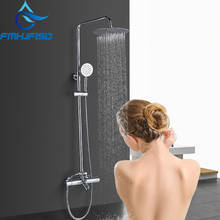 Bathroom Chrome Thermostatic Shower Faucet  10 Inch Shower Head Bath Shower Faucet Round Shower Head Thermostatic Mixing Valve 2024 - buy cheap