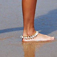  Natural Shell Anklet Foot Jewelry Unique Full Seashell Chain Link Ankel Bracelets for Women Beach Fashion Jewelry 2024 - buy cheap