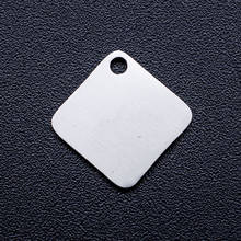 10pcs/lot Simple Square DIY Jewelry Charms Wholesale 100% Stainless Steel Factory Direct Pendant Accessories Dropshipping 2024 - buy cheap