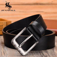 JIFANPAUL New men's Belt High Quality Leather Leather Luxury Men's Belt Men's New Fashion Retro Pin Buckle designer belt 2024 - buy cheap
