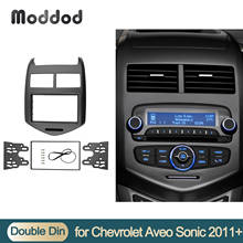 Moldura do painel estéreo 2 din para chevrolet aveo 2011, kit de painel de montagem do painel, reequipamento para instalação 2024 - compre barato