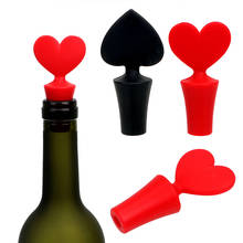 Tapones de silicona en forma de póker para vino, tapón sellador de botella de vino, herramientas de Bar, sin fugas 2024 - compra barato