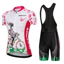 Women Cycling Set MTB Bike Clothing Female Pro Racing Bicycle Clothes Ropa Ciclismo Girl Cycle Wear Racing Bib Short BibPant Pad 2024 - buy cheap