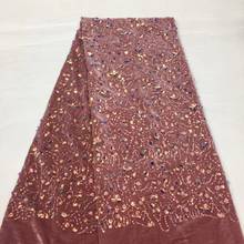 The Latest Nigeria Velvet Lace Fabric 2021 High Quality Lace African Lace Fabric Nigeria Lace Wedding Dress XX4348 2024 - buy cheap