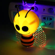 Lámpara de luz LED con Sensor de abeja para niños, luz nocturna para bebés, decoración para el hogar, enchufe europeo, regalo 2024 - compra barato