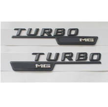 Black TURBO ///AMG Letters Emblem Badge Emblems Badges for-Mercedes AMG 2024 - buy cheap