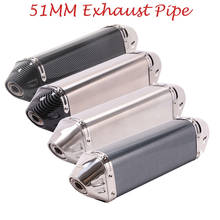 38-51mm Motorcycle Exhaust Tip Muffler Pipe Stainless Steel 420mm with DB Killer 2024 - buy cheap