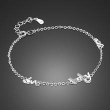 Genuine 100% 925 Sterling Silver Simple Letter LOVE BABY Bracelets For Women Wedding Jewelry Valentine's Day Gifts 2024 - buy cheap