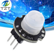 TZT-módulo Detector de movimiento SR602, kit PIR infrarrojo piroeléctrico, soporte de interruptor sensorial para arduino, bricolaje, con lente 2024 - compra barato