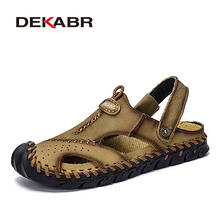 DEKABR Summer Men Casual Sandals Gladiator Beach Shoes Male Slippers High Quality Brand Beach Shoes Outdoor Sandals Size 47 48 2024 - buy cheap