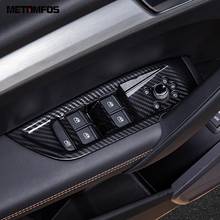 Cubierta de interruptor de fibra de carbono para Audi Q5, 2018, 2019, 2020, Interior para sabrazos embellecedor, accesorios de estilo de coche 2024 - compra barato