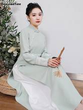 2021 aodai вьетнамская одежда, Чонсам aodai, вьетнамское традиционное платье, Современное женское платье aodai 2024 - купить недорого