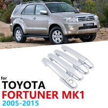 Luxurious Chrome Side Door Handles Cover Trim for Toyota Fortuner MK1 2005~2015 Car Accessories Sticker Catch 2006 2007 2008 2024 - buy cheap