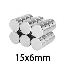 10-150pcs Round sheet Magnets 15x6mm N35 Neodymium rare earth magnetic micro NdFeB 15*6mm super Strong circle Powerful Magnet 2024 - buy cheap