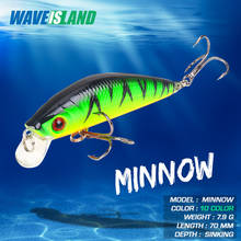 WAVEISLAND Minnow Fishing Lure Floating Water Bait 7.9g 7cm Bionic Decoy Baits Artificial Pesca Saltwater Lures Carp Pike Fish 2024 - buy cheap