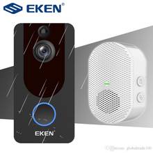 EKEN-timbre de vídeo inteligente con WiFi V7, intercomunicador Visual con cámara HD 1080P, almacenamiento de visión nocturna, cámaras de seguridad inalámbricas 2024 - compra barato