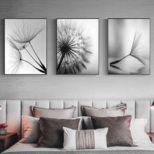 Modern Dandelion Flower Canvas Painting Modern Black White Art Pictures For Home Decoration Living Room Abstract Wall Poster 2024 - buy cheap