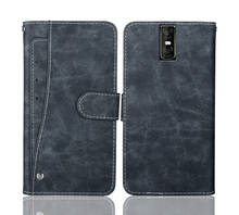 Capa luxuosa oukitel k3 pro, estojo vintage flip de couro, bolsa protetora para celular, capa com cartão frontal, 5.5 polegadas espaços para dispor 2024 - compre barato