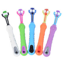 Hoomall Pet Toothbrush Three Sided Teddy Dog Brush Addition Bad Breath Tartar Teeth Care Dog Cat Mouth Cleaning Supplies 2024 - buy cheap