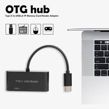 3 in 1 USB C HUB Type C to USB2.0 TF Memory Card Reader OTG Adapter Converter Plug and Play Convenient and Quick Operate 2024 - buy cheap