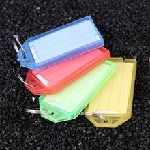 50pcs Plastic Key ID Label Tags with Split Ring Keyring Name Address Hiking Window Luggage Card QX2E 2024 - buy cheap