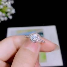 Anel 2020 de moissanite pedra preciosa, joia para mulheres, anel de noivado para casamento, 0.5, presente de aniversário de prata 2024 - compre barato