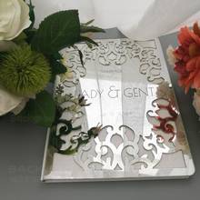 Guest Book Wedding Personalized Custom Mirror Guestbook Names Date Cover Gift Signature Decor Party White Blank Favor  G014 2024 - buy cheap