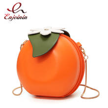 Bolso de hombro pequeño con forma de naranja para mujer, bandolera con cadena, informal 2024 - compra barato