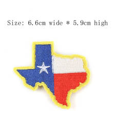 Texas estado bordado remendo 6.6cm alta frete grátis ferro em costurar no remendo/remendo estrela/eua país cidade/o remendo do mundo 2024 - compre barato