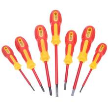 7pcs Insulated Screwdriver Set Withstand Voltage 1000V Precision Magnetic Phillips Slotted For Electrician Repair Hand Tool Kit 2024 - compre barato