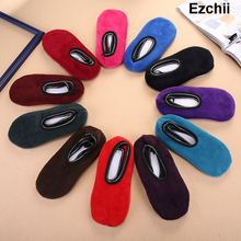ezchii Winter Warm Thicken Home Bed Socks Women Fashion Pure Color Non Slip Short Socks Elastic Floor Slipper Home Floor Socks 2024 - buy cheap