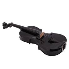 Violino preto de tamanho completo com estojo, 4/4 2024 - compre barato