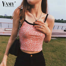 Bustier top crop cute crop tops for women leopard print top cropped tie front tops Summer pink leopard top sexy 2024 - buy cheap